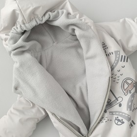Комбинезон детский демисезонный KinDerLitto «Акварель. Собачки», рост 56-62 см, цвет серый