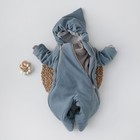 Комбинезон детский демисезонный KinDerLitto «Верт-1», рост 56-62 см, цвет деним с серым - фото 109685827