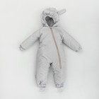 Комбинезон детский демисезонный открытый KinDerLitto «Гномич-2», рост 74-80 см, цвет светло-серый - фото 109686297