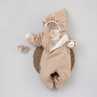 Комбинезон детский демисезонный KinDerLitto «Домовёнок-1», рост 56-62 см, цвет бежевый - фото 109686341