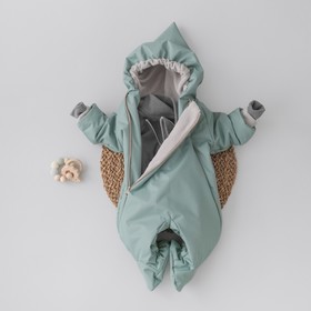 Комбинезон детский демисезонный KinDerLitto «Новый домовёнок-1», рост 56-62 см, цвет полынь