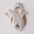 Комбинезон детский демисезонный KinDerLitto «Топтыжка», рост 56-62 см, цвет серый - Фото 1