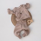 Комплект детский KinDerLitto «Пикколино-3», 2 предмета: худи, штаны, рост 56-62 см, цвет бежевый - фото 109687194