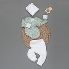 Комплект детский KinDerLitto «Мягкий хлопок-3», 3 предмета, принт хлопок, рост 56-62 см - фото 109687407