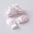 Комплект для новорожденных KinDerLitto «Цветочный сад. Цветы», 2 предмета: анти-царапки и пинетки - фото 110064978