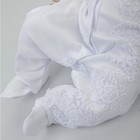 Комплект на выписку KinDerLitto «Бристоль», 5 предметов: одеяло, пелёнка, комбинезон-слип, шапочка, бант, демисезонный, рост 50-56 см, цвет белый - Фото 7