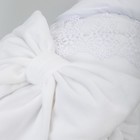 Комплект на выписку KinDerLitto «Бристоль», 5 предметов: одеяло, пелёнка, комбинезон-слип, шапочка, бант, демисезонный, рост 50-56 см, цвет белый - Фото 9