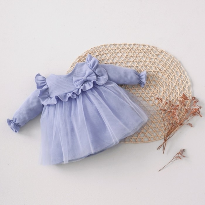 Платье для девочки KinDerLitto «Прованс», рост 86-92 см, цвет сиреневый