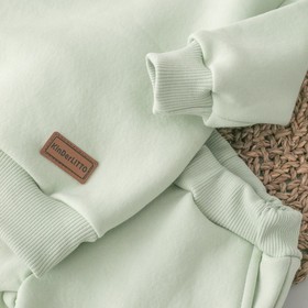 Костюм детский спортивный KinDerLitto «Оверсайз», 2 предмета: худи, штаны, рост 74-80 см, цвет оливковый