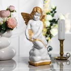 Статуэтка "Ангел" 37 см, бело-золотая - Фото 1
