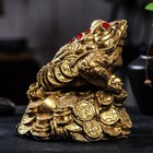 Копилка "Жаба на монетах", глянец, бронзовый цвет, 13 см - Фото 2