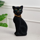 Копилка "Кошка Даша", флок, чёрная, 26 см - Фото 1