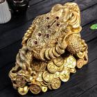 Копилка "Жаба на монетах", глянец, золотистый цвет, 24 см - Фото 4