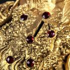 Копилка "Жаба на монетах", глянец, золотистый цвет, 24 см - Фото 5