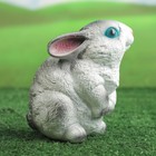 Садовая фигура "Зайчишка", бело-серая, 16 см - Фото 2
