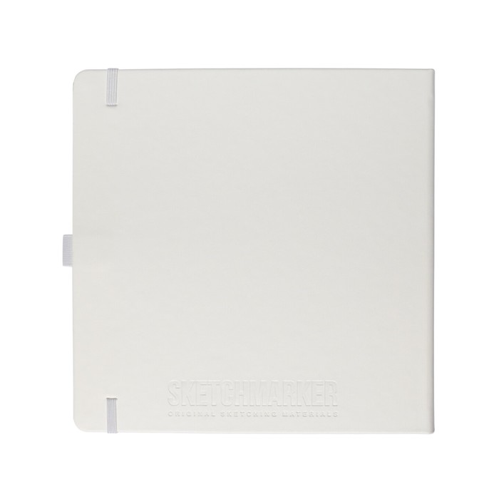 Скетчбук Sketchmarker, 200 х 200 мм, 80 листов, твёрдая обложка из бумвинила, белый, блок 140 г/м2