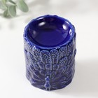 Аромалампа керамика "Павлин" синяя 7х7х8,5 см - фото 9375444