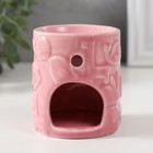 Аромалампа керамика "Зверята" розовая 6,7х6,7х7,5 см - фото 9375449