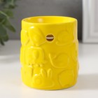 Аромалампа керамика "Зверята" жёлтая 6,7х6,7х7,5 см - фото 321173721