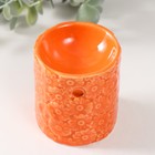 Аромалампа керамика "Ромашки" оранжевая 6,7х6,7х7,5 см - фото 9375459