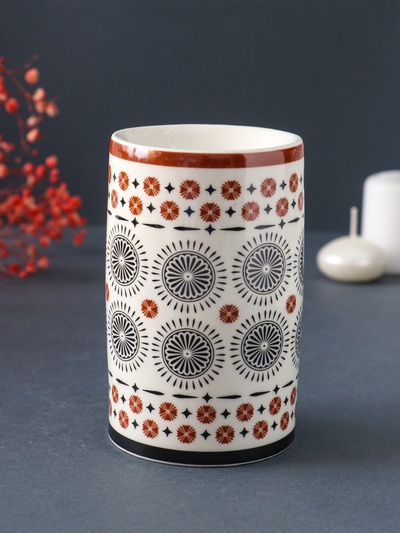 Аромалампа для эфирных масел «Геометрические цветы», керамика, 7.2×7.2×11.6 см