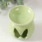 Аромалампа керамика "Бабочка" зелёная 7,2х7,2х8,9 см - Фото 3