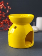 Аромалампа для эфирных масел «Стрекоза на цветке», керамика, жёлтая, 7.2×7.2×8.3 см - Фото 3