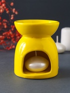 Аромалампа для эфирных масел «Стрекоза на цветке», керамика, жёлтая, 7.2×7.2×8.3 см - Фото 5