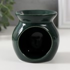 Аромалампа керамика "Растение в горшке" зелёная 7,2х7,2х7,8 см - фото 9375509