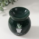 Аромалампа керамика "Растение в горшке" зелёная 7,2х7,2х7,8 см - Фото 3