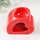 Аромалампа керамика "Сердце" красная 9х4,8х8 см - Фото 5