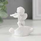 Сувенир полистоун "Белоснежный ангел со скрипкой на листике" 6,2х6,4х3,3 см - Фото 3