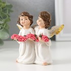 Сувенир полистоун "Два ангела в платье с гирляндой из роз" 8,7х10х4,2 см - Фото 4