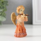Сувенир полистоун "Ангел в платье с флейтой" 8х4,3х3 см - фото 9375597