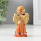 Сувенир полистоун "Ангел в платье с флейтой" 8х4,3х3 см - фото 9375598