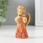Сувенир полистоун "Ангел в платье с флейтой" 8х4,3х3 см - фото 9375599