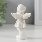 Сувенир полистоун "Белоснежный ангел на облаке со скрипкой" 10,5х5,8х5,5 см - фото 9375614