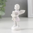 Сувенир полистоун "Белоснежный ангел в цветной тоге с мишкой" 7,2х3,5х2,8 см - Фото 4