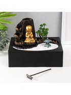 Фонтан настольный, японский сад камней «Маленький хотей: Гармония», от сети с подсветкой, 29×21×22 см - Фото 4