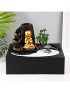 Фонтан настольный, японский сад камней «Маленький хотей: Гармония», от сети с подсветкой, 29×21×22 см - Фото 5