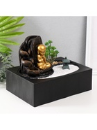 Фонтан настольный, японский сад камней «Маленький хотей: Гармония», от сети с подсветкой, 29×21×22 см - Фото 6