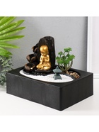Фонтан настольный, японский сад камней «Маленький хотей: Гармония», от сети с подсветкой, 29×21×22 см - Фото 7