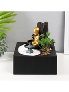 Фонтан настольный, японский сад камней «Маленький хотей: Гармония», от сети с подсветкой, 29×21×22 см - Фото 8