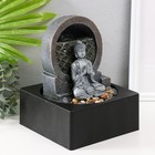 Фонтан настольный от сети, подсветка "Медитирующий Будда" серый 18х18х24 см - Фото 2