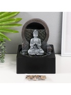 Настольный фонтан с камнями «Медитирующий Будда», серый, от сети подсветка, 18×18×24 см 9832807