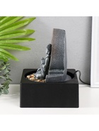 Настольный фонтан с камнями «Медитирующий Будда», серый, от сети подсветка, 18×18×24 см - Фото 7