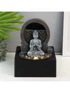 Настольный фонтан с камнями «Медитирующий Будда», серый, от сети подсветка, 18×18×24 см - Фото 10