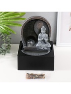 Настольный фонтан с камнями «Будда под луной», от сети подсветка, 18×18×24 см 9832808
