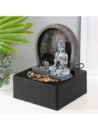 Настольный фонтан с камнями «Будда под луной», от сети подсветка, 18×18×24 см - Фото 6