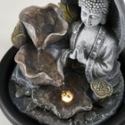 Фонтан настольный от сети, подсветка "Будда в лотосах" 16х16х19 см - фото 9375762